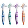 Denture & Aligners Double-Headed Cleaning Brush - Medium Bristle for Orthodontic Care