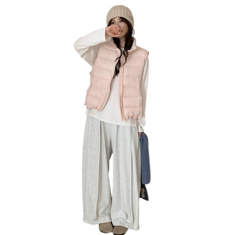 Damenmode Casual Herbst Winter Einfarbig Druck Ärmellose Jacken & Mäntel Daunenmäntel