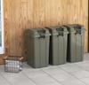 TONBO Shinki Gosei Tombo Trash with 45 Khaki Set of Width X Depth X Height with Made In Japan Can, Connectable, Handle, Liters, Green, 2, 33.5 41.5