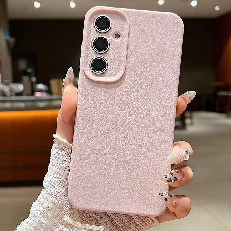 Phone Case For OPPO A15 A38 A57 A60 A78 Reno11 Reno14 Realme 11 14 C21Y C53 C63 Luxury Leather Texture Soft Silicone Protection Cover