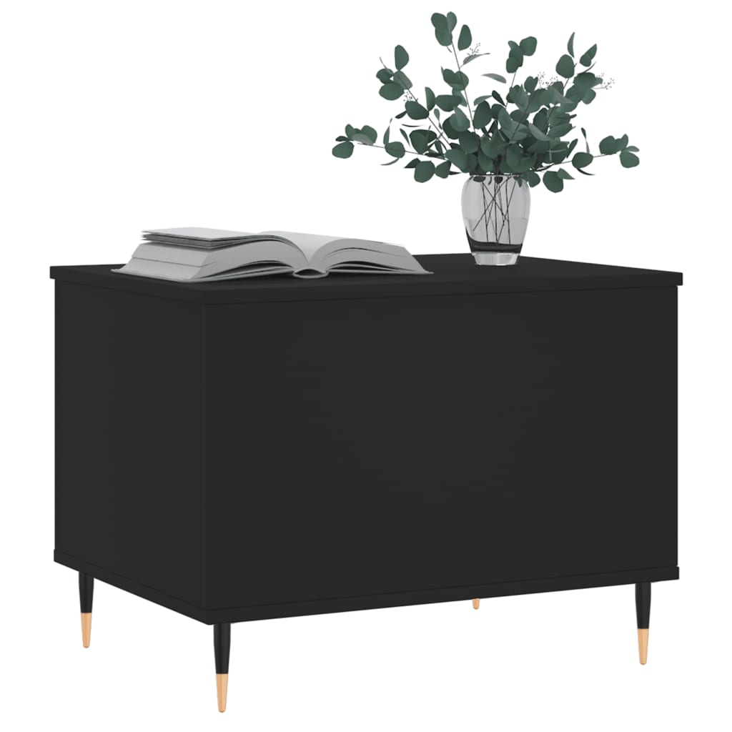  Coffee Table, Black, 60x44.5x45 Cm, Wood-based Material