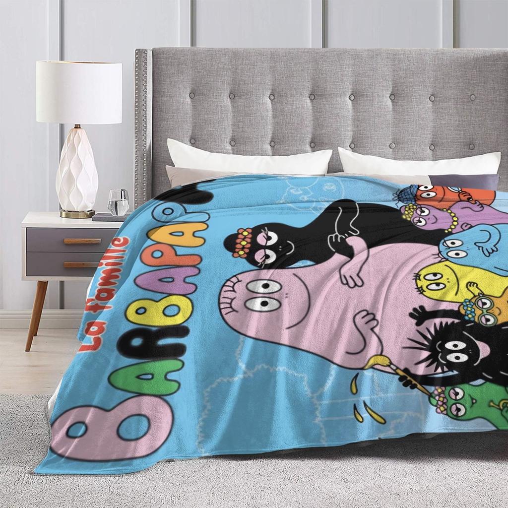 Barbapapa Barbamama Family  Blanket Quality Super Soft  Throw Blanket Autumn Picnic Bedroom Comfortable Bedspread