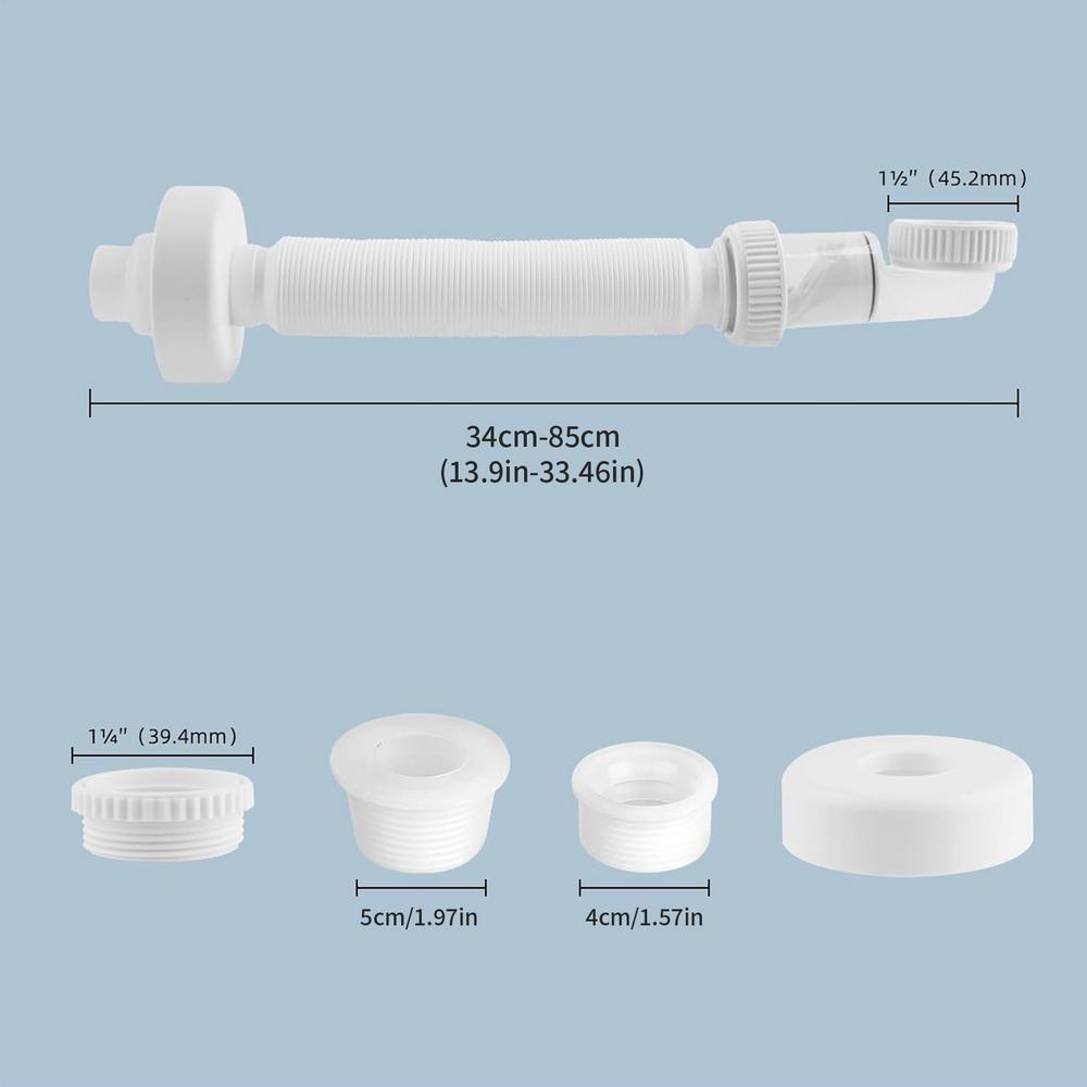 Гибкий сливной шланг для раковины, регулируемый сифон для раковины, герметичный сифон для слива раковины, для морского душа, садовой раковины, ванной комнаты