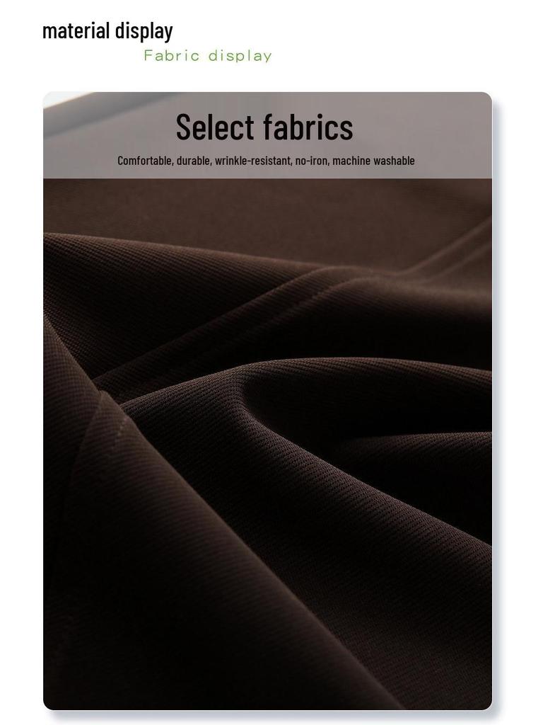 Women's Coffee-Colored High-Waist Straight-Leg Pants: Slimming, Petite Fit, Wide-Leg, Perfect for Spring/Summer 2026.