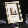 24Pcs Clear Coin Stand Mini Stable Triangle Collection Card Photo Small Artwork Badge Commemorative Medal Display Holder Show Rack
