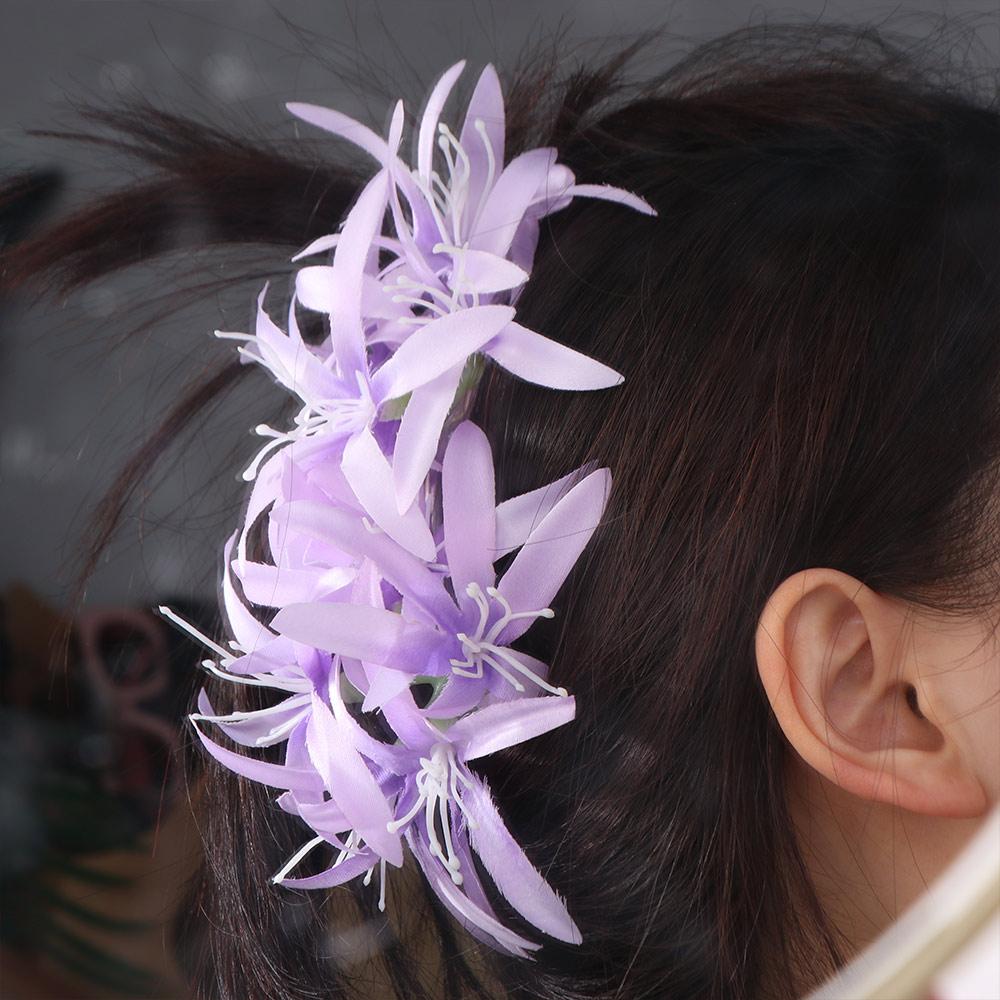 Elegante Blume Seitenclip Tagundnachtgleiche Blume Simulationsblume Greifclip Haiklammer Haarkralle Hanfu
