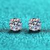 Ty 2.0Ct Moissanite Earrings for Women Lab Grown Diamond Ear Studs Silver Fine Jewelry Gift S925 Silver Earrings