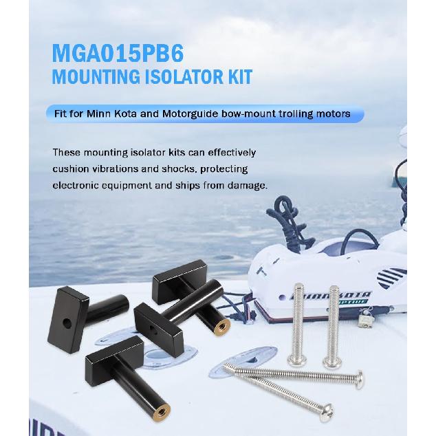 MGA015PB6 Mounting Isolator Kit Includes Bolts, Absorb Shocks and Protect Electronics (Set of 4)