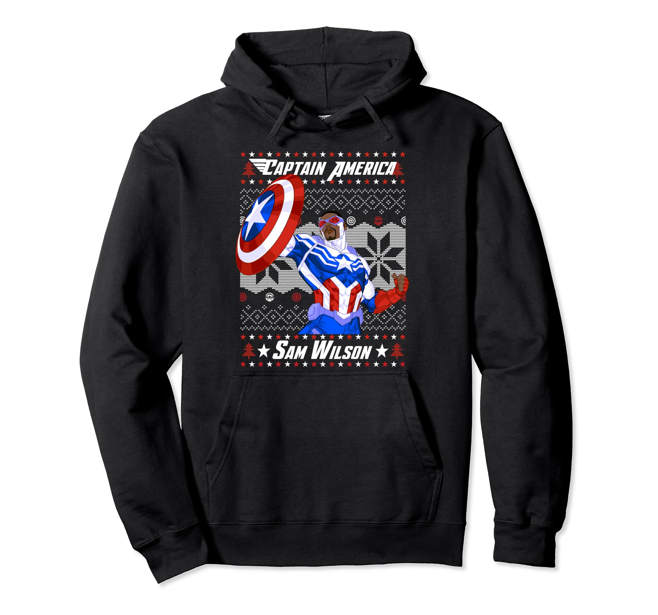 

Marvel Captain America Sam Wilson Ugly Sweater Hoodie