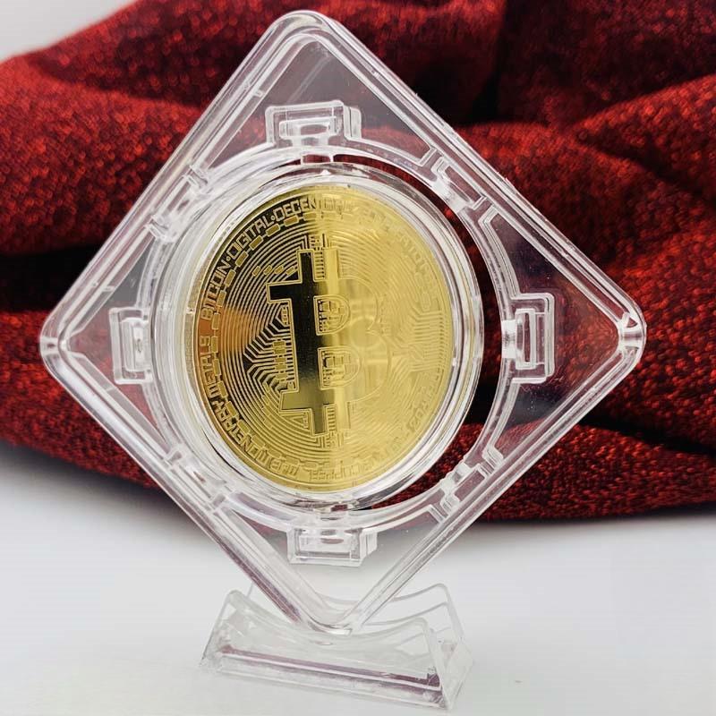1pc Commemorative Coins Protection Box Acrylic Coin Display Boxes Transparent Box 40mm Bare Coins For Rotating Brackets Storage
