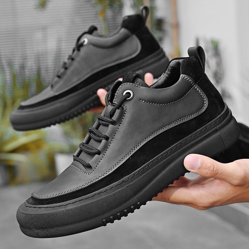 Neue Luxus Herren Outdoor Schuhe aus echtem Leder Lässig Business Formal Büro Schuhe Weiche Sohle Schnürschuhe Flache Designer Schuhe