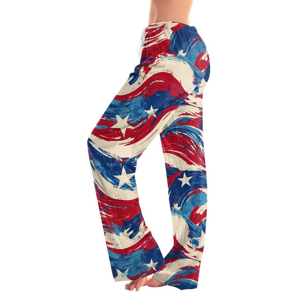 Pantaloni Casual Stampati Casual Larghi da Donna