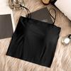 Female Camisole One Piece Fixed Cup Crop Top Short Bra Solid Tank Top Wireless Suspended Underwear Slim Tank Top with Chest Pads