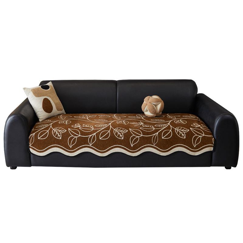 Retro Special-Shaped Sofa Cushion Is Universal In All Seasons  New Leather Sofa Seat Cushion Light Luxury High-End Sofa Cover Cloth Cover Towel