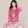 Pajamas Loungewear Set Women Spring and Autumn Plus Size Long Sleeve Cartoon Winter Ladies Cute Student Loungewear Set