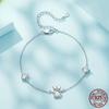 New Exquisite Opal S925 Silver Bracelet Niche Light Luxury Style Cat Paw Print Bracelet Jewelry Gift