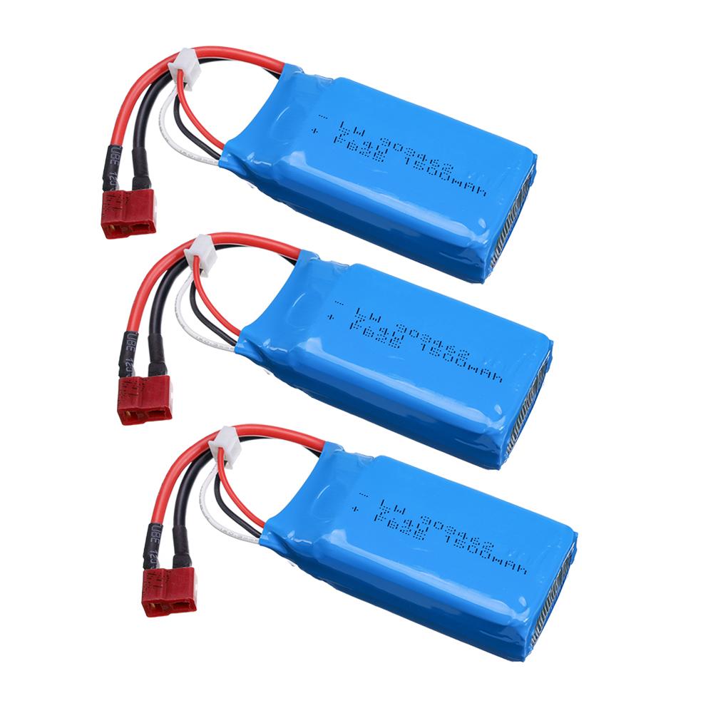 7.4V 1500mAh Lipo battery With Charger For Wltoys 12428 144001 A979-B RC Car battery Spare parts 2S 7.4 V 1500 mah 903462 T plug