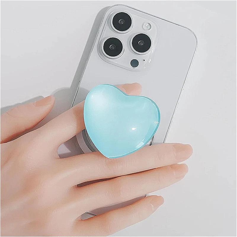 Korea Ins 3D Love Heart Magnetic Griptok Pop Support Phone Grip Holder Socket for Magsafe Ring Expanding Stand Cute Anti-Slip