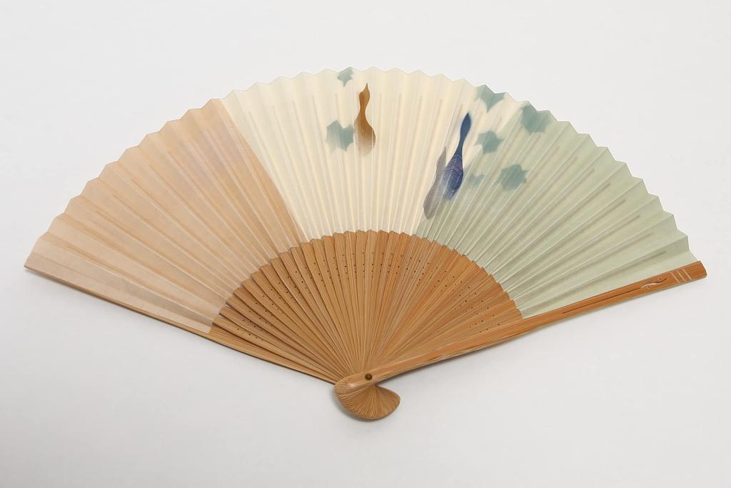 Handcrafted by Kyoto with Fan Case and Paper Box [Hasegawa] Men's Kyoto-style Fan, Artisans, (gourd Design)