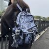 Schoolbag trendy brand backpack men ins trendy cool large capacity graffiti backpack men casual college student schoolbag male junior high school 