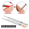 Leather Dual Head Edge Oil Gluing Dye Pen Painting Pen Applicator Speedy Paint Roller Tool Anti-slip DIY Leather Craft Tool