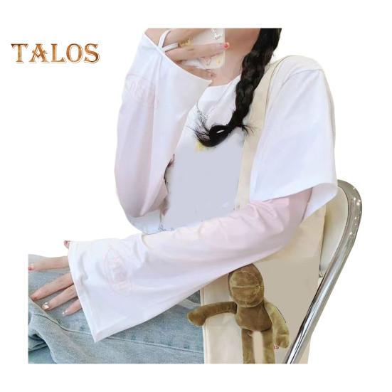 

Нарукавники с защитой от ультрафиолета для женщин, охлаждающие нарукавники из ледяного шелка, солнцезащитный чехол для рук для езды на велосипеде и бега на открытом воздухе розовый/белый