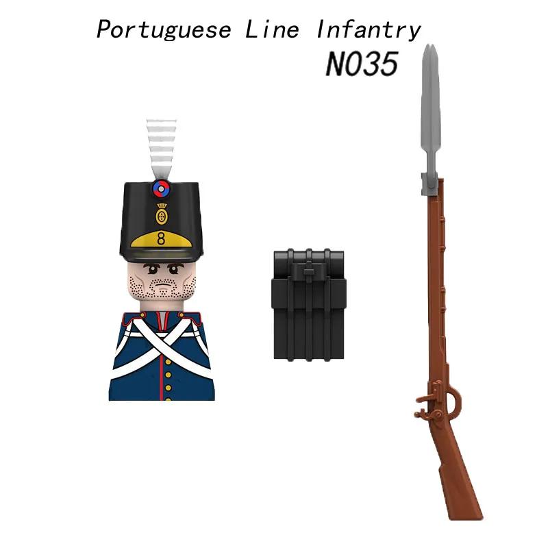 

Средневековые солдаты наполеоновских войн Фигурки Военные MOC Строительный блок Рыцари Британский Французский Фузилер Винтовки Оружие Детская игрушка