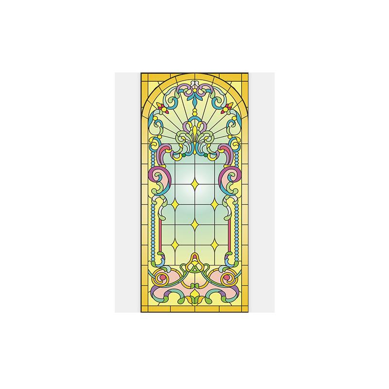 

Индивидуальные цветные наклейки на стекло в европейском стиле для церкви, матовая оконная пленка, антибликовые наклейки на окна в ванной комнате, бумага 40x100cm