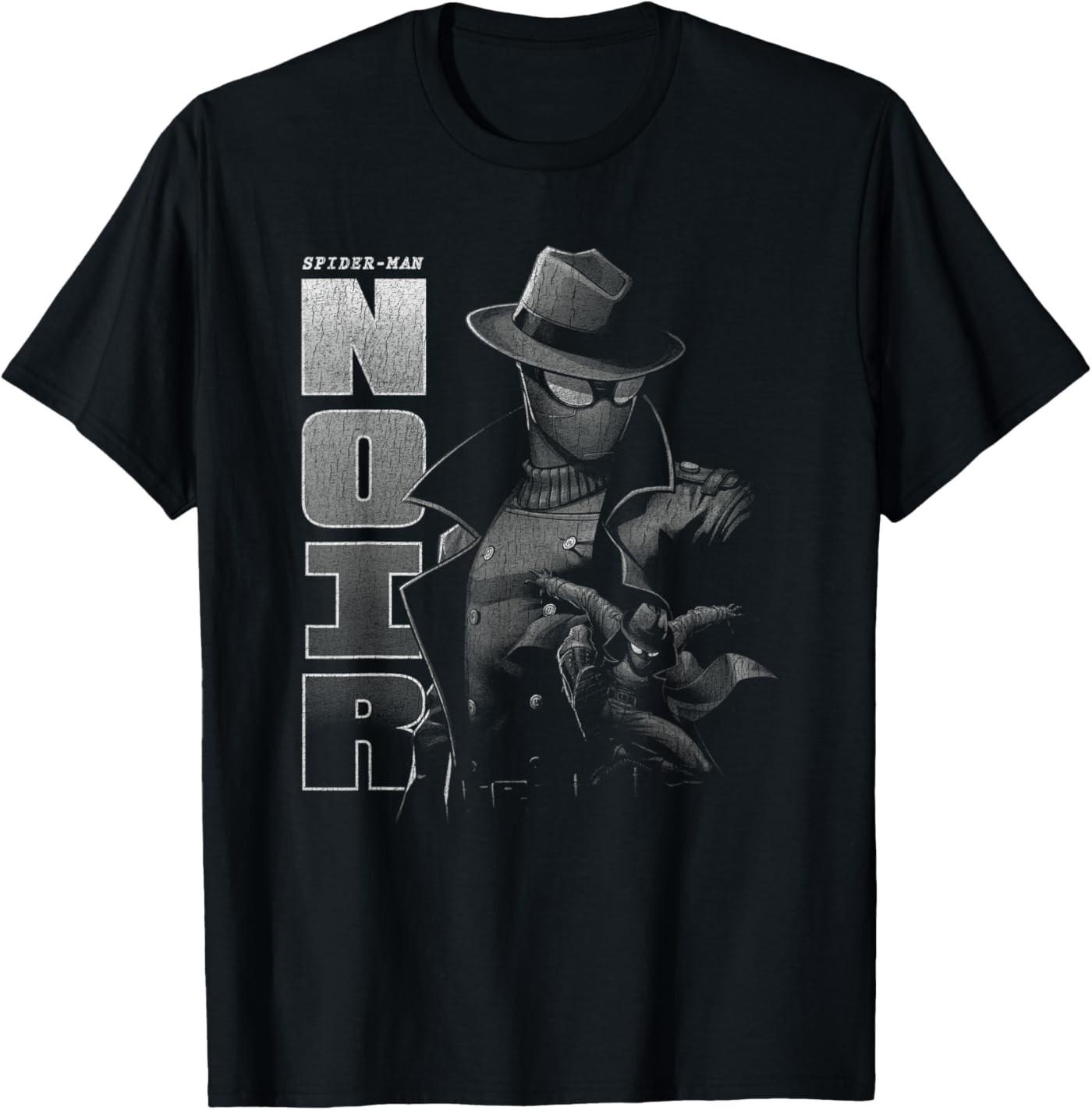 Comics Spider-Man Noir Detective Distressed Vintage Unisex T-Shirt S разноцветный