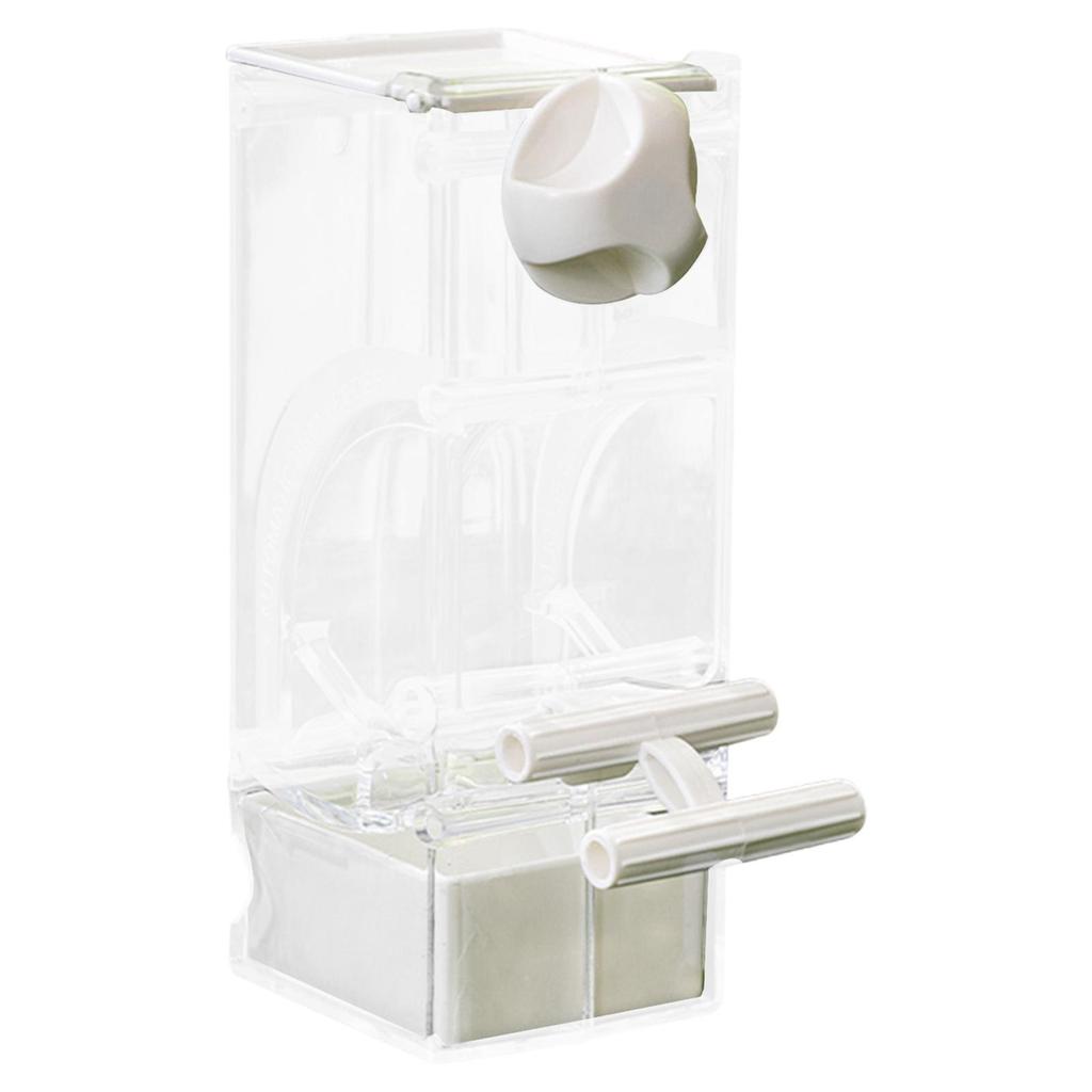 Automatic Bird Feeder Food Container Transparent Feeding Station Parakeet Treats Seed Container for Canary Budgies Finch Birds