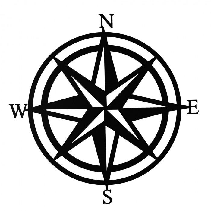 Country Living Metal Wall Art 40cms - Compass