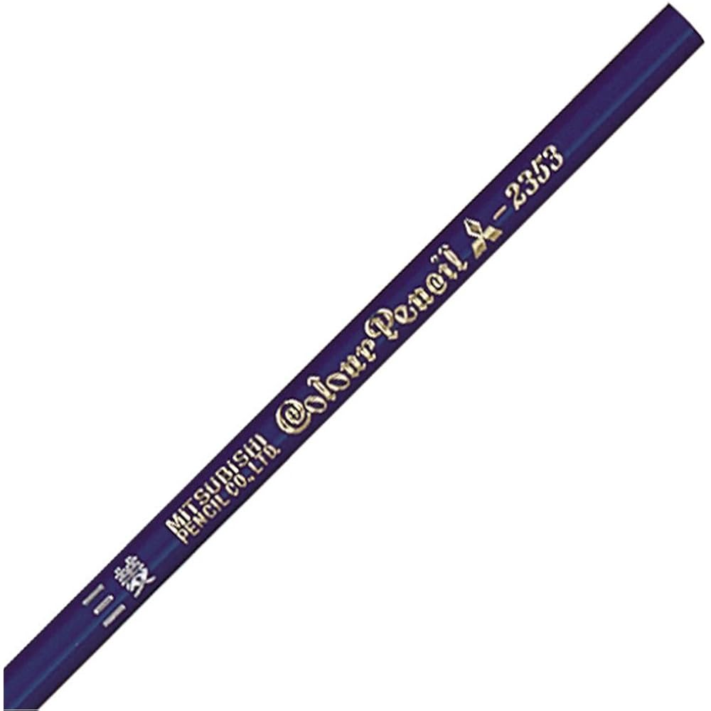 Mitsubishi Pencils K2353 Colored Pencils, Indigo, Blue, 12 Packs
