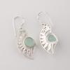 Aqua Chalcedony Gemstone 925 Sterling Silver Earring 1.5" Women Jewelry For Thanksgiving Gift CE-26-20