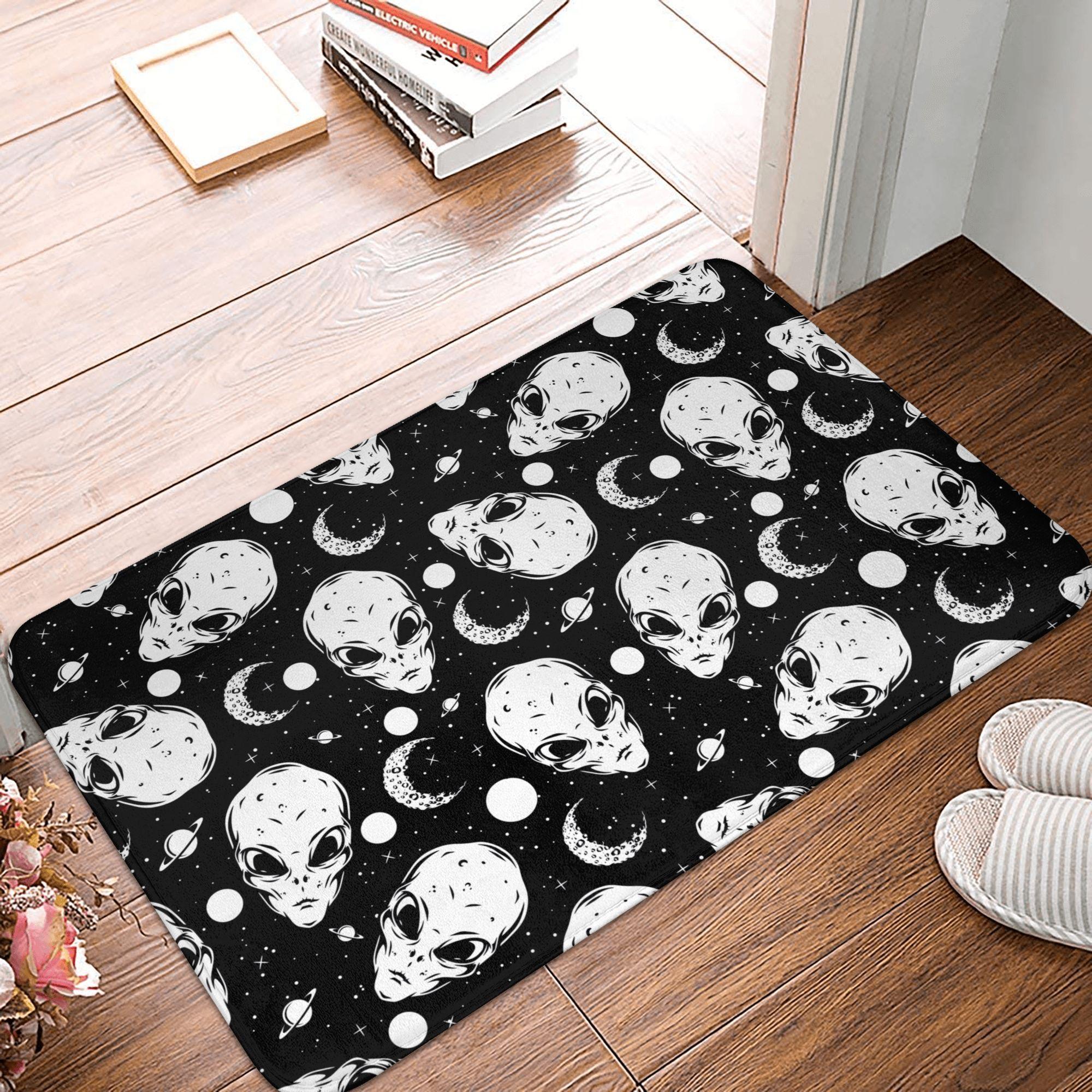 

Halloween Spooky Alien Front Floor Door Entrance Mat Indoor Bathroom Kitchen Doormat Garden Carpet Rug 60cm x 90cm