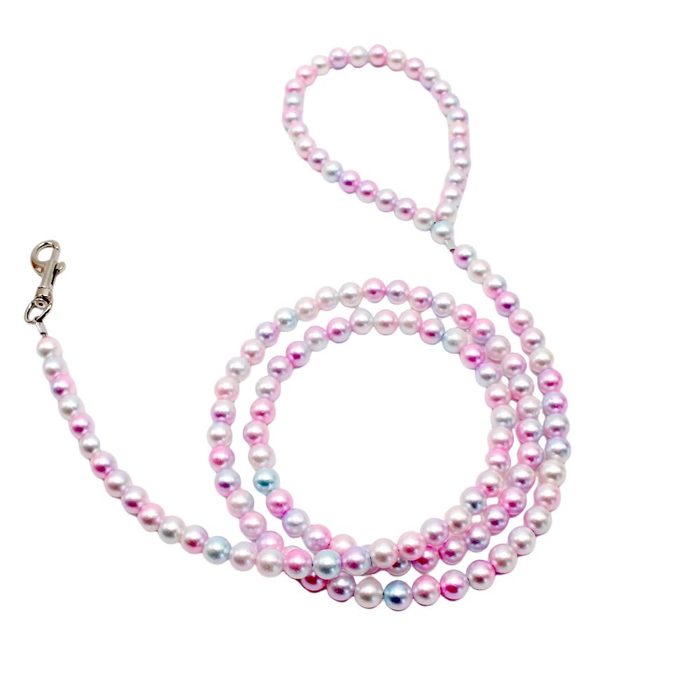 120cm Pearl Beaded Dog Cat Leash For Small Medium Dogs Puppy Wedding Birthday Party Pet Accessories Custom Lead 4ft Decorative Walking Rope