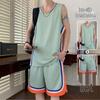 11043 Men's Ice Silk Basketball Vest & Shorts Set, Quick-Dry & Sleeveless, Loose Fit for Summer 2026 Training