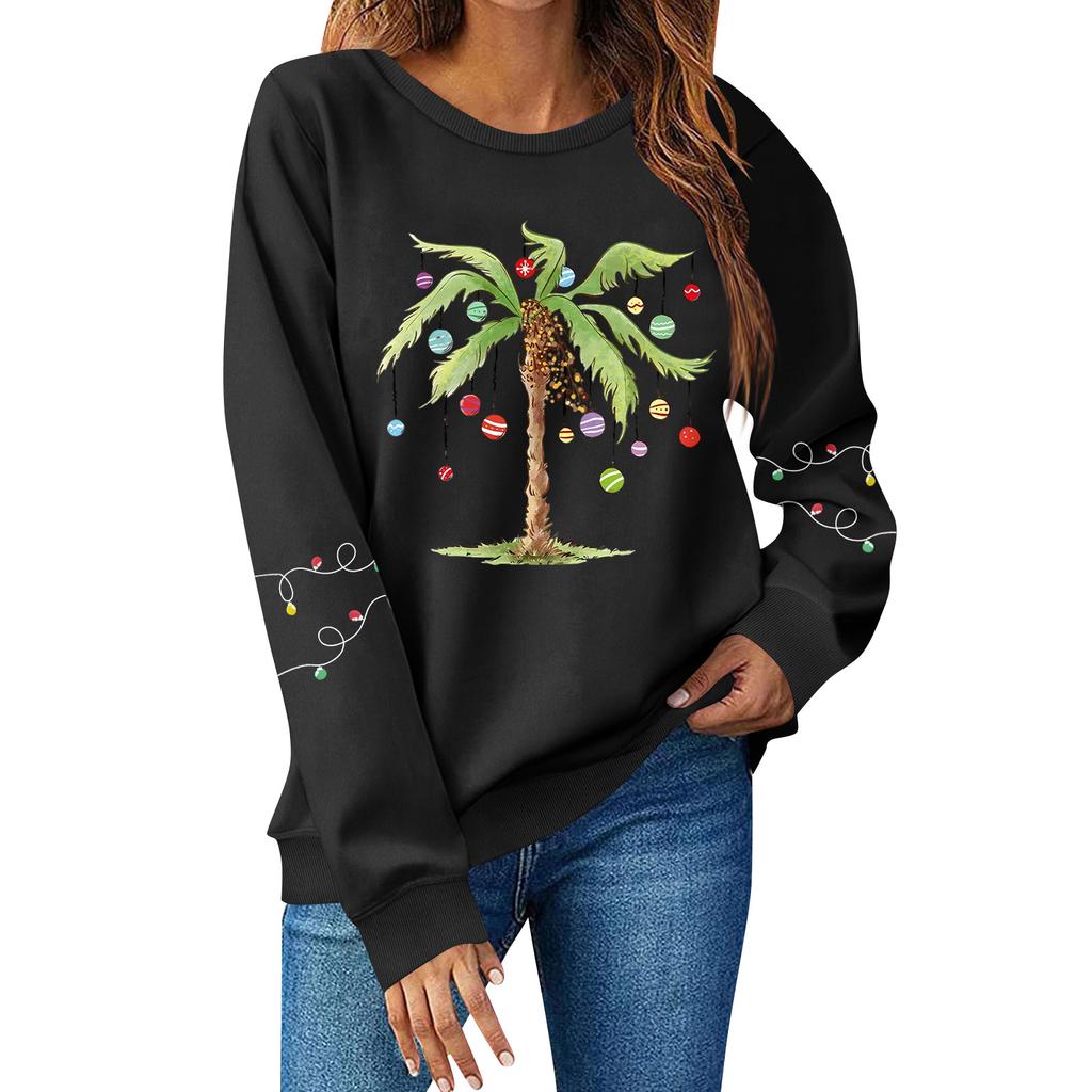 Women  Tops Women's Long Sleeve Sweatshirt Casual Crewneck Loose Fit Pollover Fleece Tops