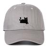 Soft Baseball Cap Embroidered with a Black Cat, Suitable for Men and Women, Duckbill Hat