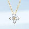 Skutečný 0,4cttw jetelový náhrdelník s moissanite přívěskem pro ženy S925 postříbřený 18K zlatý diamantový řetěz náhrdelníky velkoobchod