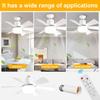 Screw In Ceiling Fan In Light Socket with Remote Ceiling Fan with Light with Extender & 6 Blades for Bedroom Kitchen Living Room