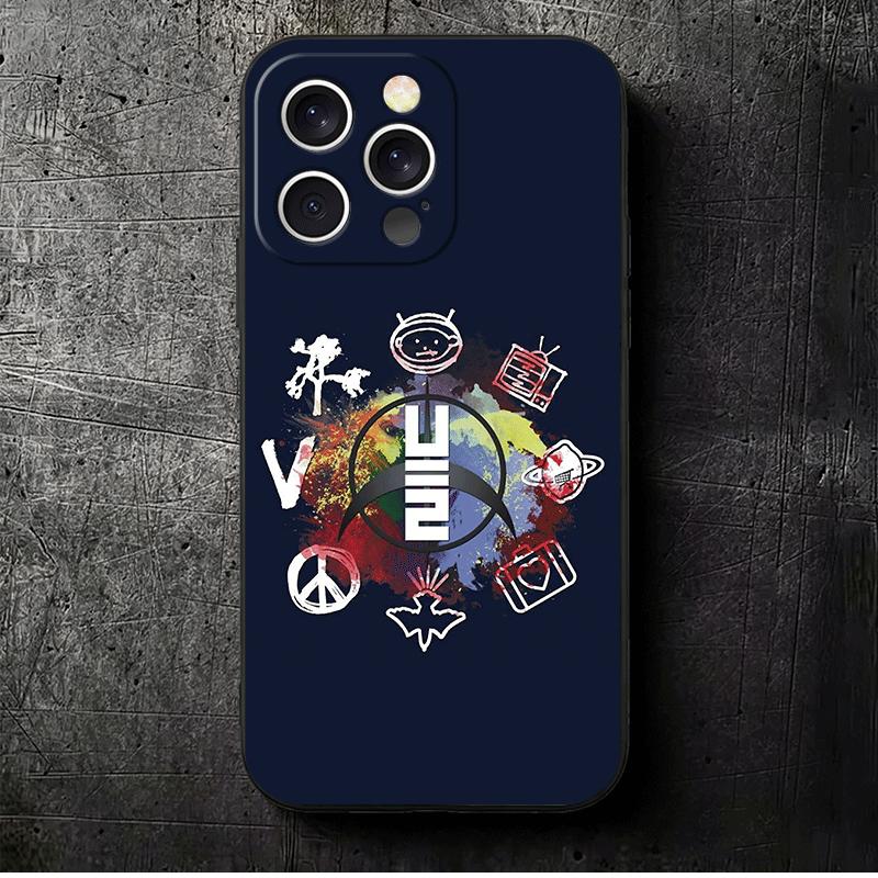 

U-U2 Rock Band Soft Phone Case for iPhone 16 16E 17 Air 15 Pro Max 14 Plus 13 Mini 11 12 7 Black Cover Back Shell iPhone 15