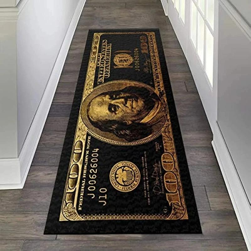 USA Dollar Design Carpet for Living Room Home Decor Kitchen Hallway Balcony Rugs Bathroom Anti-slip Floor Mat Entrance Floormat