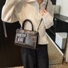 Women's bag 2025 new Korean version fashion sewing thread retro handbag large capacity shoulder messenger tote bag
