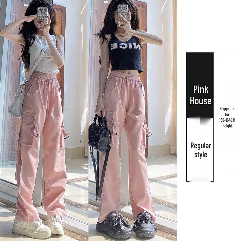 

Женские однотонные спортивные штаны в корейском стиле, свободные с манжетами - Модные повседневные брюки с широкими штанинами на весну/осень 5XL