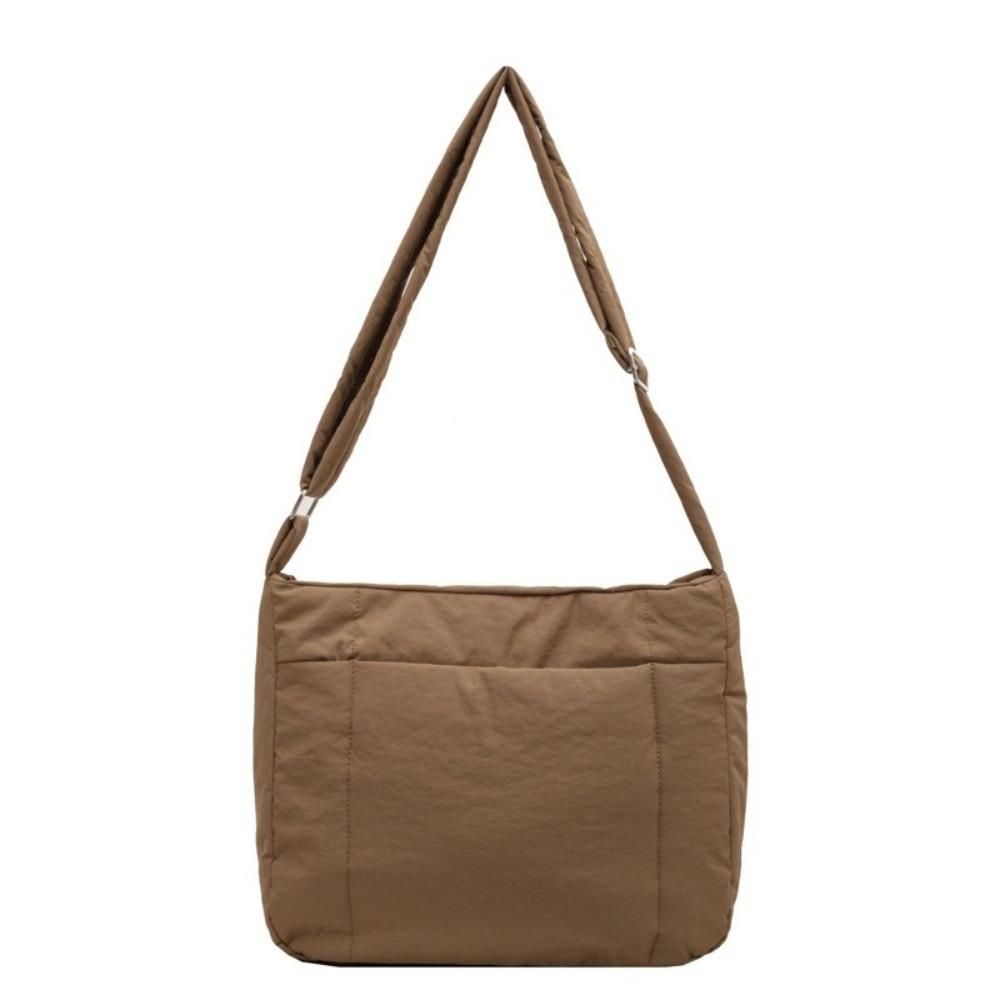 

Хлопковая стеганая сумка кроссбоди в корейском стиле, пухлая стеганая сумка, пуховая хлопковая сумка на плечо, для девочек хаки