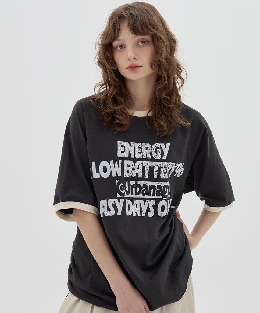 URBANAGE [2Pack] Energy Raglan Ringer Oversized Short Sleeve_3Color