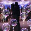 LED Light Up Bobo Balloons Transparent Balloons with 3M String Lights Bubble Ballon Christmas Valentine's Day LED Balloons