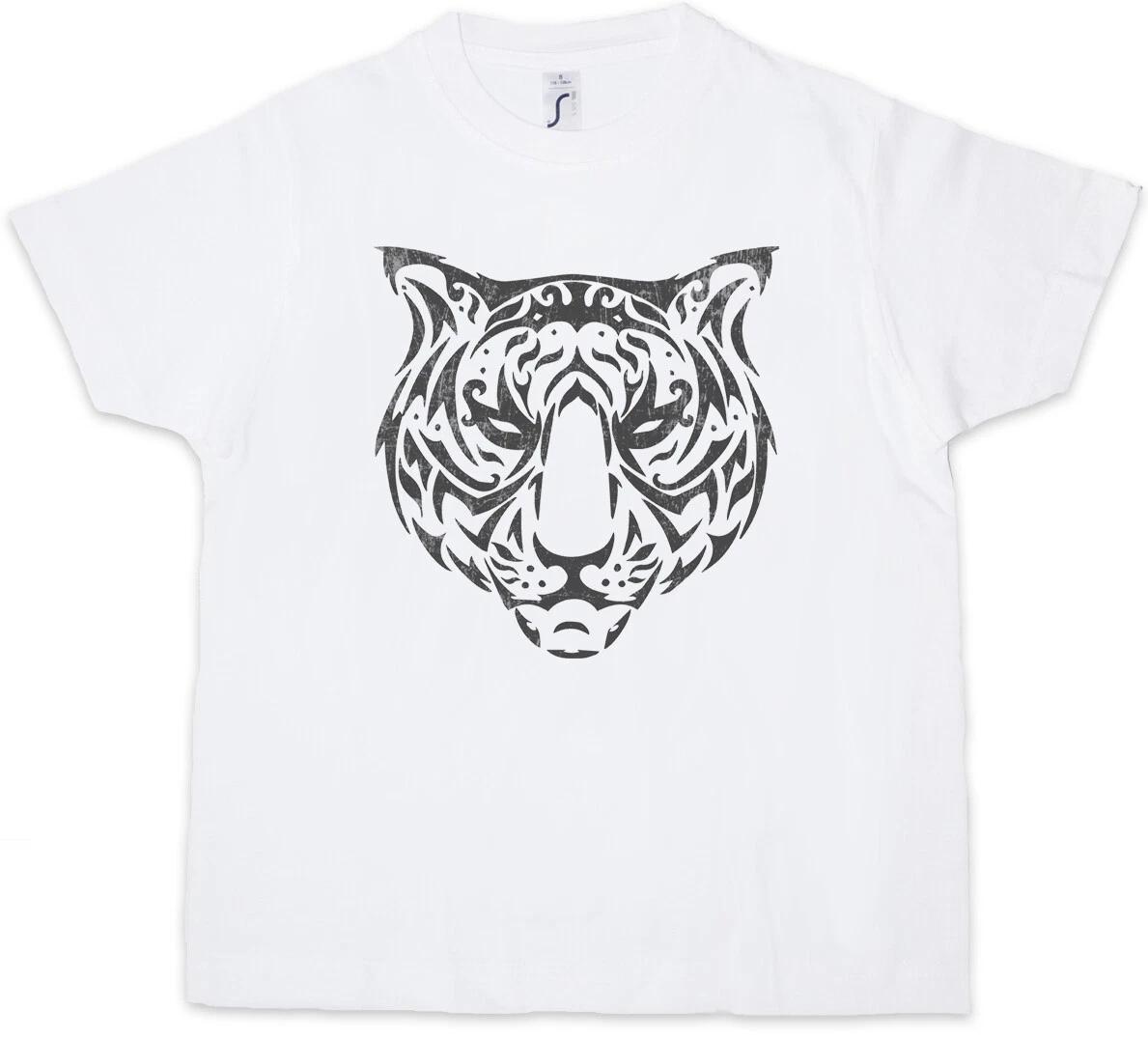 TRIBAL TIGER II Kids Boys T-Shirt Celtic Celts Religion Symbol Tattoo Art- 100