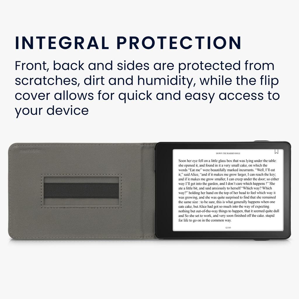 Kwmobile Case for Amazon Kindle Paperwhite Generation Stand with Protective Gray 11. (2021) - E-Book Case,