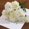 Carnation Silk Flower Bouquet For Home Office Wedding Decor Photography Prop